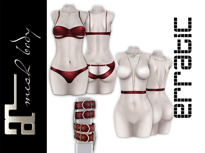 erratic / scarlett - lingerie / red SET (maitreya)
