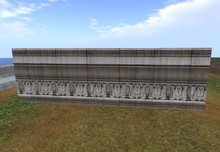 High Res Ornamental Stone Railing or Building trim Wall - with Full Perm Texture Included 5618