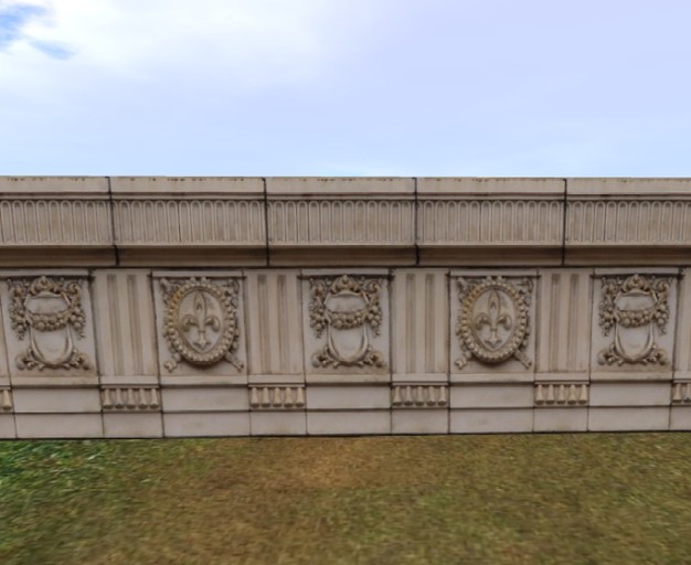 Second Life Marketplace - Beautiful Carved Stone Railing or Facade Wall ...