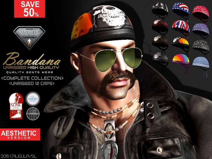 CA AESTHETIC BANDANA DESIGNS FAT PACK
