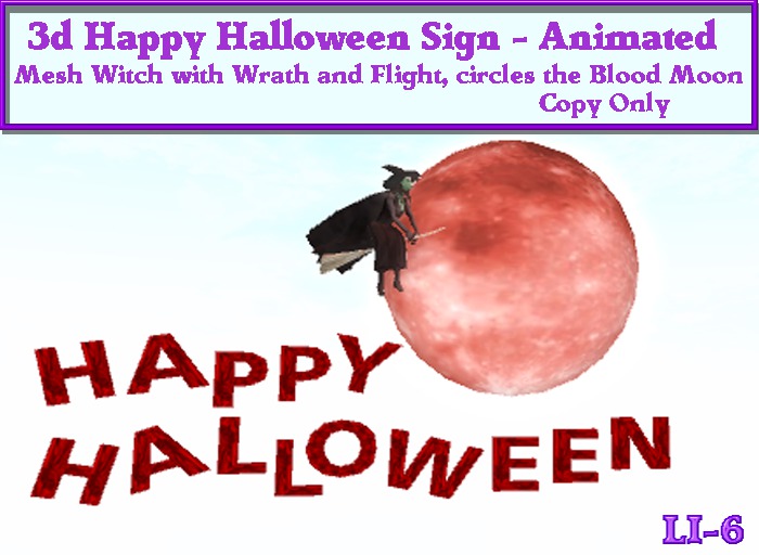 GLAMOROUS * 3d Happy Halloween Sign