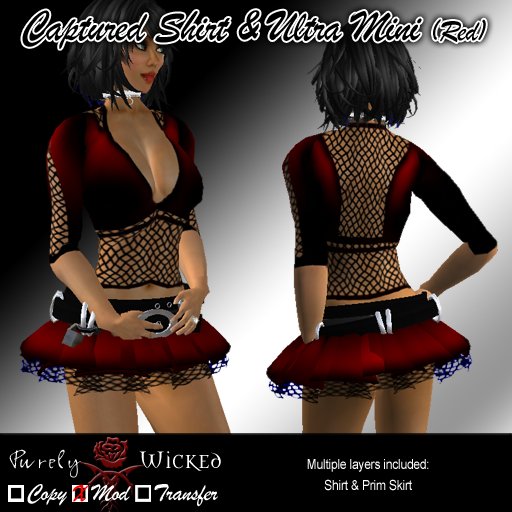 SSC Captured Shirt & Skirt Red