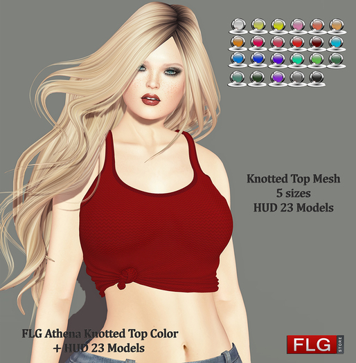 :: FLG Athena Knotted Top Colors + HUD 23 Models ::