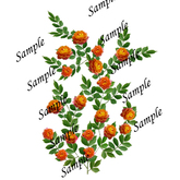Fantasy China Orange Roses Texture
