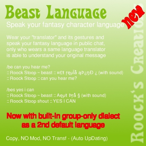 Translator 3.0 Beast Language (Sound) PLUS (With group-only Babbler)