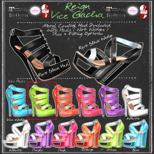 REIGN.-Vice Heels- Green
