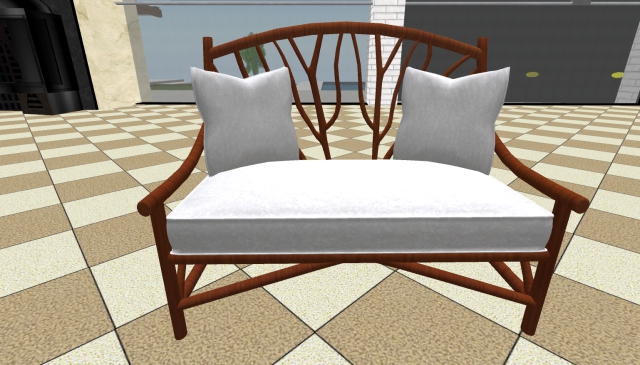 RUSTIC SETTEE WHITE