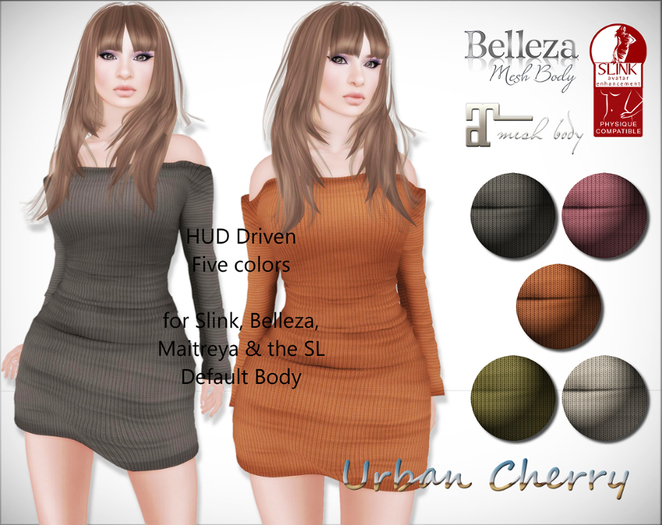***Urban Cherry*** Kendra Mesh Dress - Knits C  DEMO