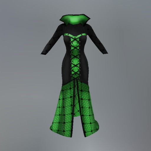 Green Gothic Lace Mesh Dress box