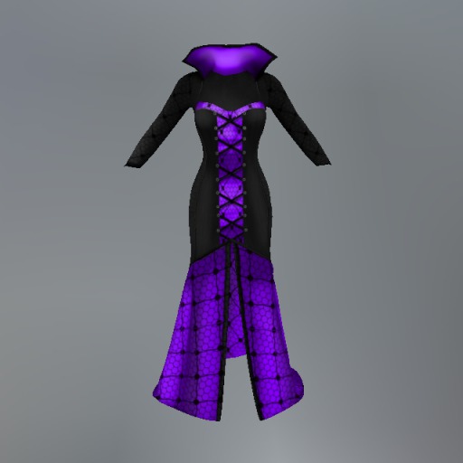 Purple Gothic Lace Mesh Dress box