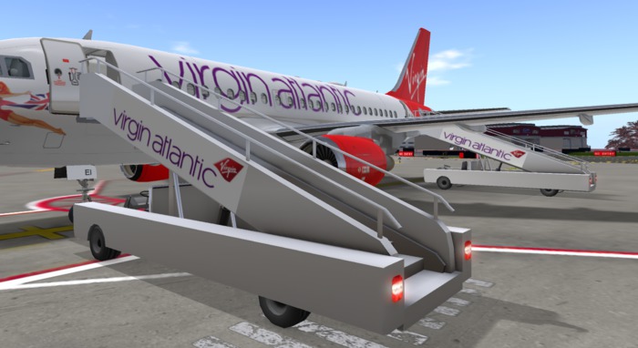 Virgin Atlantic ladder and seats logos