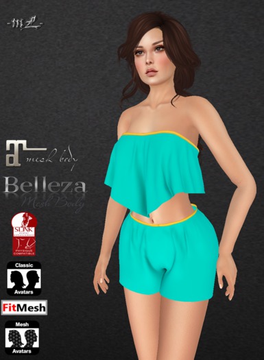 -mL- Lucia Outfit (Maitreya/Belleza/Slink/Fitmesh) - Turquoise