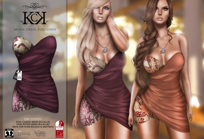 :::KC::: Musse Dress Burgundy