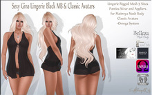 LSR - Sexy Gina Lingerie Black MB & Classic Avatars