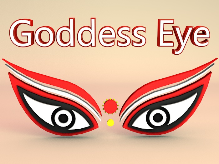 MADRAS Indian Female Goddess Eye Wall Decor