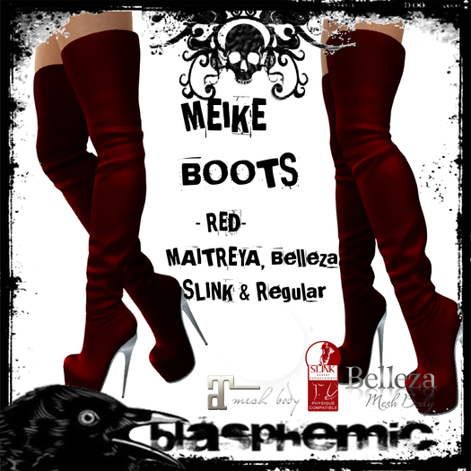 BLASPHEMIC - MEIKE BOOTS - RED (boxed)