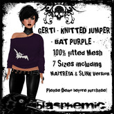 BLASPHEMIC - GERTI JUMPER - PURPLE BAT 