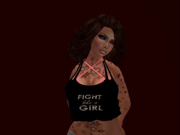 Mesh Fight Like A Girl Halter