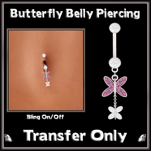 *ICED* Belly Piercing - Butterflies