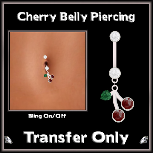 *ICED* Belly Piercing - Cherry 