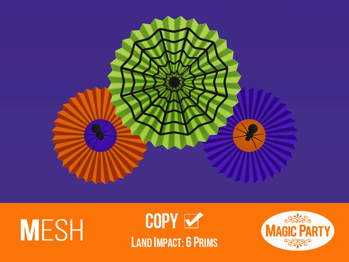 Spider Paper Fan - Halloween