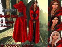 Mysterious Hooded Gown RED