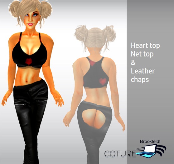 Daisy - 2 tops with leather chaps
