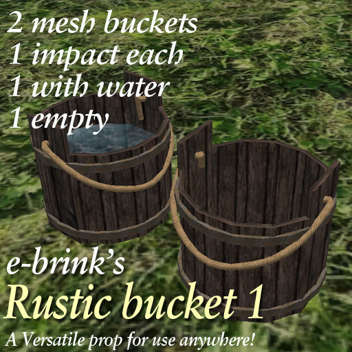 Rustic Bucket 01 - mesh - medieval/farm/ranch 