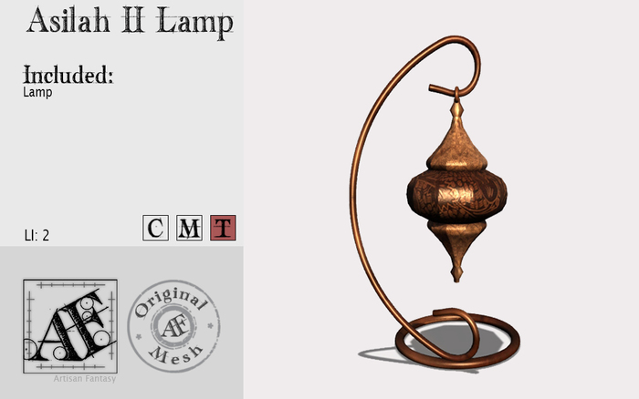 *AF* Asilah II Lamp (Wear Me)