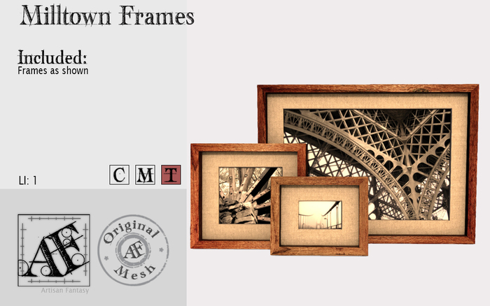 *AF* Milltown Frames (Wear Me)