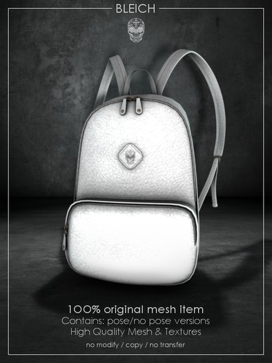 Bleich - Mesh BadKid Backpack - White