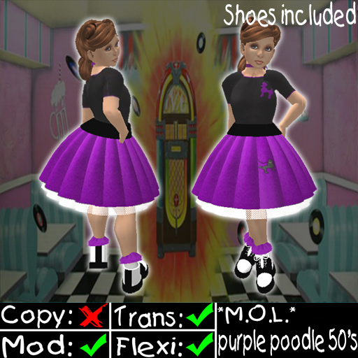 *M.O.L*purple poodle 50's