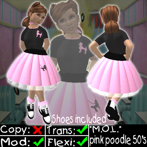 *M.O.L*pink poodle 50's