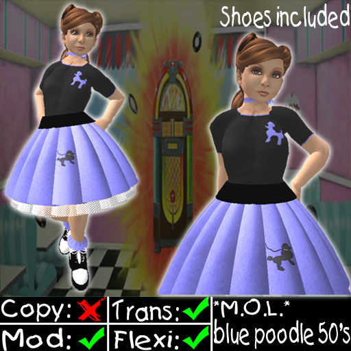 *M.O.L*blue poodle 50's