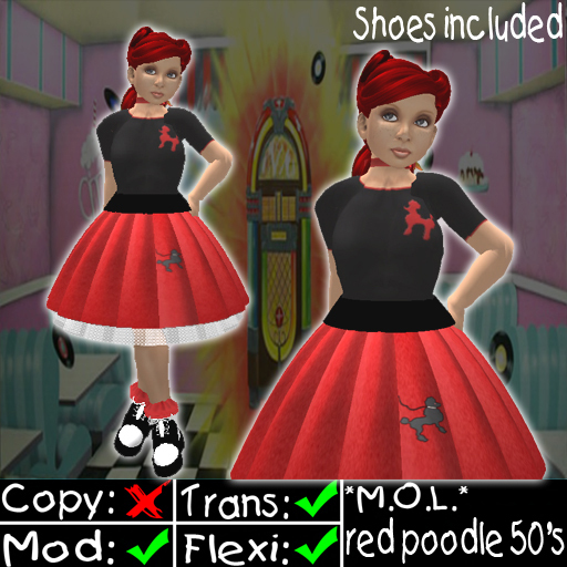 *M.O.L*red poodle 50's