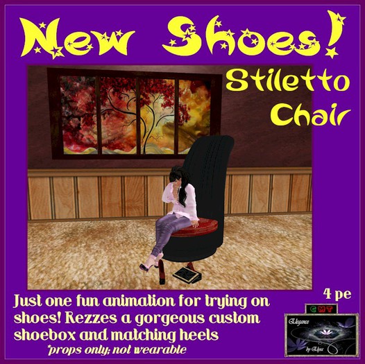 *EbE* "New Shoes!" Stiletto Chair (red/black) (wear me)