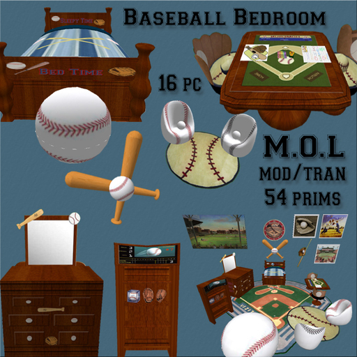 *M,O.L* baseball bedroom