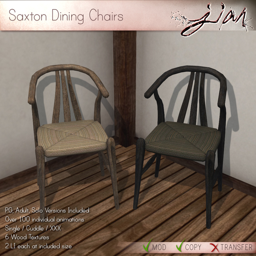 Jian :: Saxton Dining Chairs ONLY  