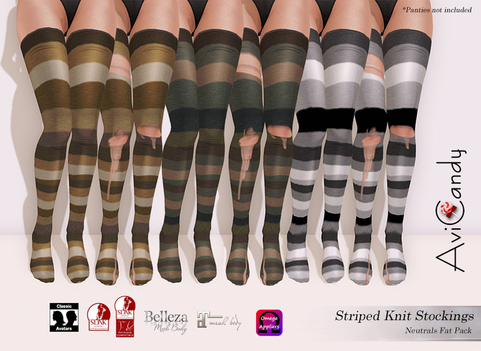 AVICANDY Striped Knit - Neutrals Fat Pack