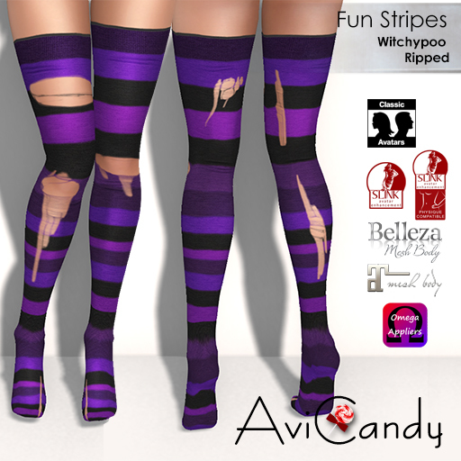 AVICANDY Fun Stripes - Witchypoo Ripped
