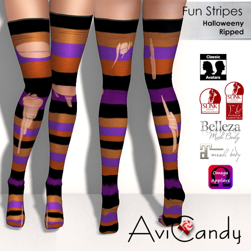 AVICANDY Fun Stripes - Halloweeny Ripped