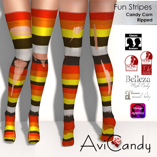 AVICANDY Fun Stripes - Candy Corn Ripped