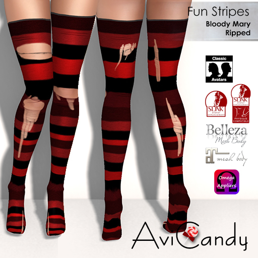 AVICANDY Fun Stripes - Bloody Mary Ripped