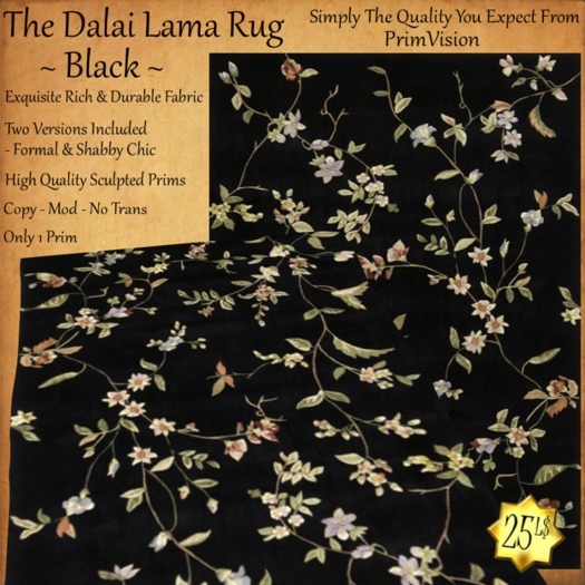*PV* The Dalai Lama Rug - Black