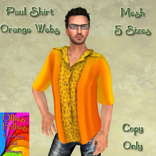 Paul Shirt Orange Webs ~OF~