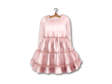 {amiable}Mesh Baby-doll Flared One-piece(Pink)