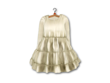 {amiable}Mesh Baby-doll Flared One-piece(Yellow)