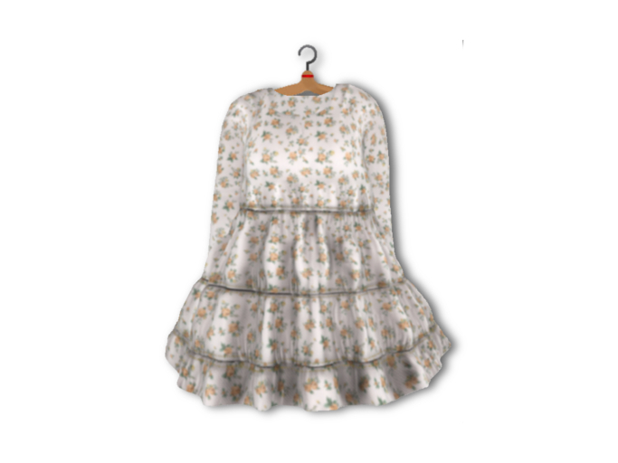 {amiable}Mesh Baby-doll Flared One-piece(Flower05)