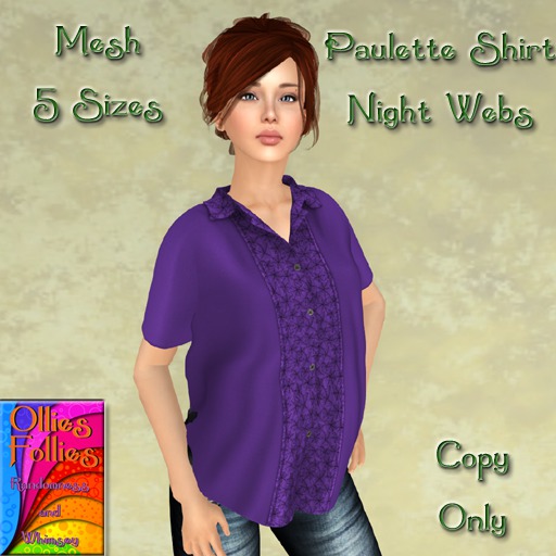 Paulette Shirt Night Webs ~OF~