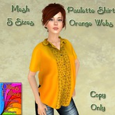 Paulette Shirt Orange Webs ~OF~
